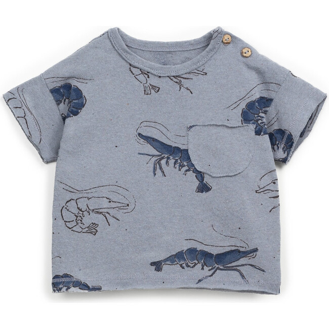 Baby All-Over Shrimp Print Short Sleeve T-Shirt, Blue