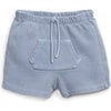 Kangaroo Pocket Sweatshorts, Light Blue - Shorts - 1 - thumbnail