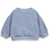 Kangaroo Pocket Sweatshirt, Light Blue - Sweatshirts - 1 - thumbnail