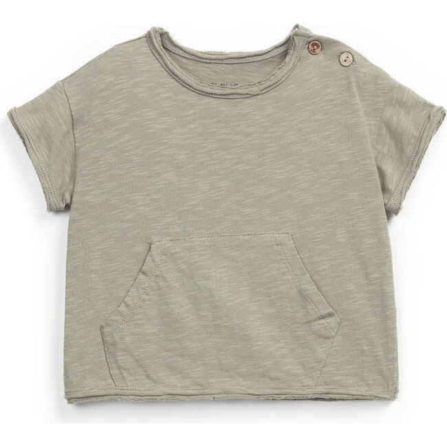 Short Sleeve Kangaroo Pocket T-Shirt, Olive