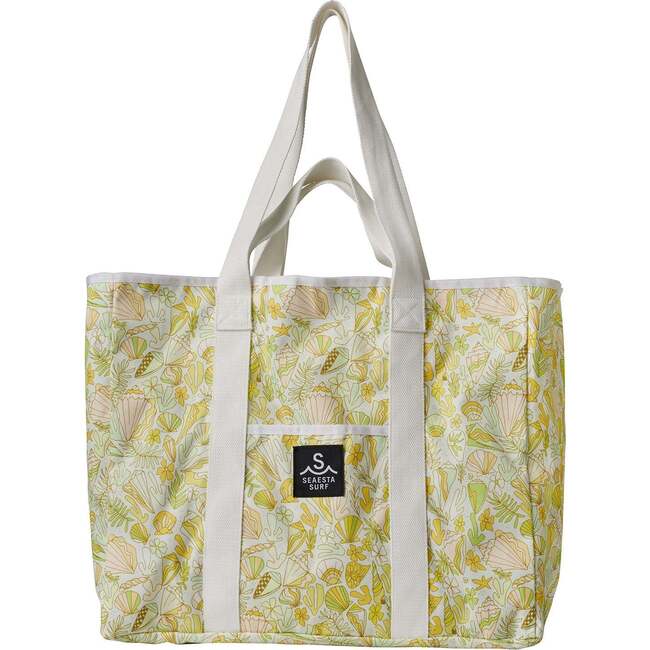 Surfy Birdy Print Recycled Tote Bag, Beach Fossils