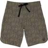 Men's Palmitos Print Drawstring Boardshorts, Algae - Swim Trunks - 1 - thumbnail