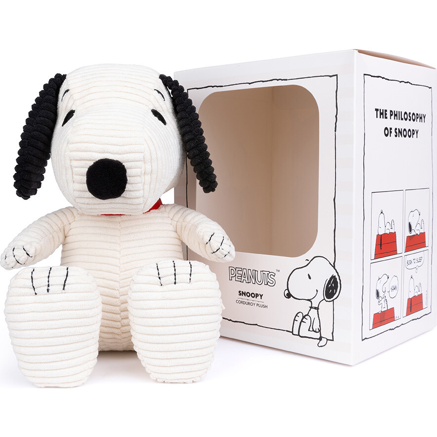 PEANUTS SNOOPY Sitting Corduroy Cream in Giftbox 11" - Plush - 1