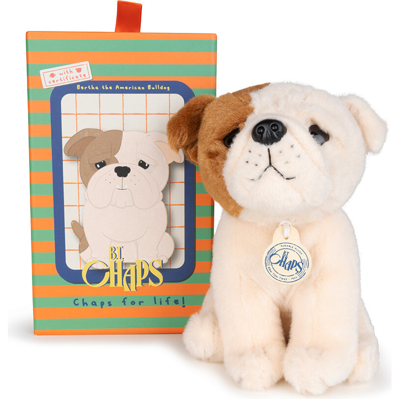 BT CHAPS BERTHA THE AMERICAN BULLDOG FLOPPY in Giftbox 6.5" - Plush - 1