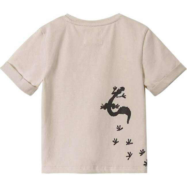 Kids Yee Haw Print Boxy T-Shirt, Sand - T-Shirts - 2