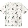 Kids All-Over Print Boxy T-Shirt, Off-White - T-Shirts - 1 - thumbnail