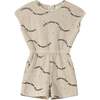 Girls Terry Wander Lust & Desert Dust Romper, Sand - Rompers - 1 - thumbnail