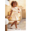 Girls Fit-N-Flare Sleeveless Bow Shoulder Cinched Waist Sundress, Sand - Dresses - 2