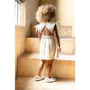 Girls Fit-N-Flare Sleeveless Bow Shoulder Cinched Waist Sundress, Sand - Dresses - 3