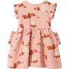 Girls Fit-N-Flare Box Pleats Sleeve Pocket Dress, Peach - Dresses - 1 - thumbnail