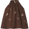 Girls Box Pleated Neckband Sleeveless Dress, Brown - Dresses - 1 - thumbnail