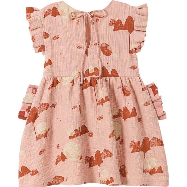 Girls Fit-N-Flare Box Pleats Sleeve Pocket Dress, Peach - Dresses - 2