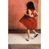 Girl Gauze Sleeveless Pinafore Dress, Terracotta - Dresses - 6