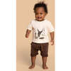 Baby Yee Haw Print Boxy T-Shirt, Sand - T-Shirts - 2