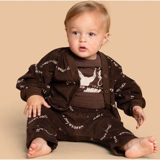 Baby Yee Haw Print Boxy T-Shirt, Brown - T-Shirts - 2