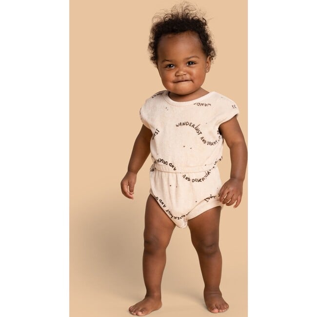 Baby Terry Wander Lust & Desert Dust Romper. Sand - Onesies - 2