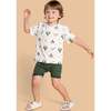 Boys Jersey Rolled-Up Drawstring Shorts, Green - Shorts - 3