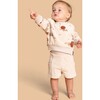 Baby Terry Mountains Print Ribbed Hem Sweatshirt, Sand - Sweatshirts - 2