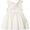 Baby Girls Gauze Sleeveless Pinafore Dress, Off-White - Dresses - 2