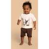 Baby Jersey Rolled-Up Drawstring Shorts, Brown - Shorts - 2