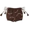 Baby Girls Gauze Double Side Tassel-Tie Bloome, Brown - Bloomers - 1 - thumbnail