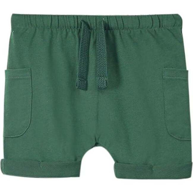 Baby Jersey Rolled-Up Drawstring Shorts, Green