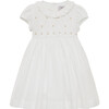 Little Willow Rose Hand Smocked Dress, White - Dresses - 1 - thumbnail