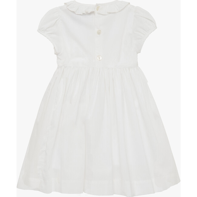 Little Willow Rose Hand Smocked Dress, White - Dresses - 3