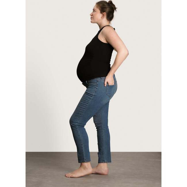 Women's The Ribbed Ruched Maternity Tank, Black - Tank Tops - 2