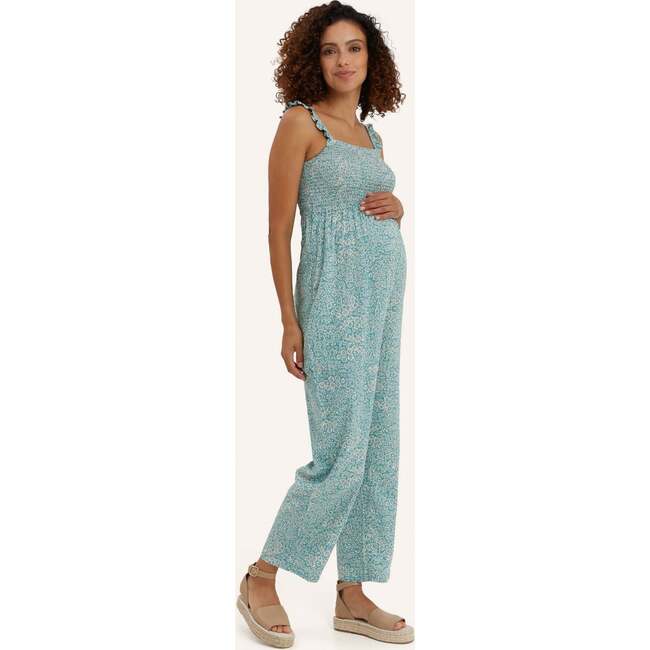 Women's Marais Smocked Bust Sleeveless Strap Jumpsuit, Floral - Jumpsuits - 2