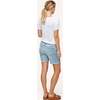 Women's Montauk Distressed Denim Short, Pale Blue - Shorts - 2