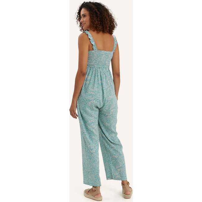 Women's Marais Smocked Bust Sleeveless Strap Jumpsuit, Floral - Jumpsuits - 3