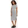 Women's Lydia Striped Knit Knotted Dress, Black & White - Dresses - 2