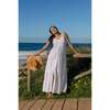 Women's Maternity Lisboa Cotton Eyelet Flowy Maxi Dress, White - Dresses - 4