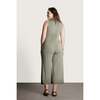 Women's Francesca Sleeveless Wrap-Tie Jumpsuit, Soft Sage - Jumpsuits - 2