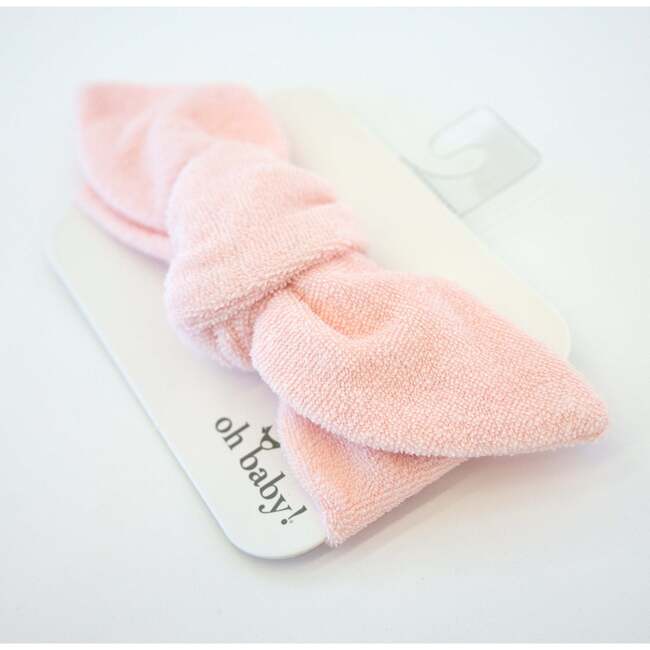 Terry Tie Turban, Pale Pink - Headbands - 2