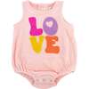 LOVE Terry Applique Terry Bubble, Pale Pink - Rompers - 1 - thumbnail