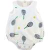 Tennis Print Terry Bubble, Snow - Rompers - 1 - thumbnail