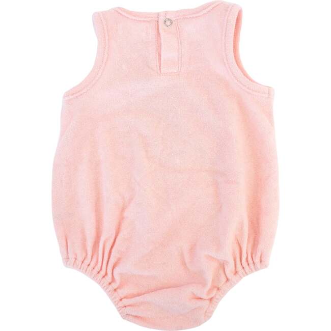 LOVE Terry Applique Terry Bubble, Pale Pink - Rompers - 2