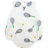 Tennis Print Terry Bubble, Snow - Rompers - 2