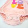 LOVE Terry Applique Terry Bubble, Pale Pink - Rompers - 3