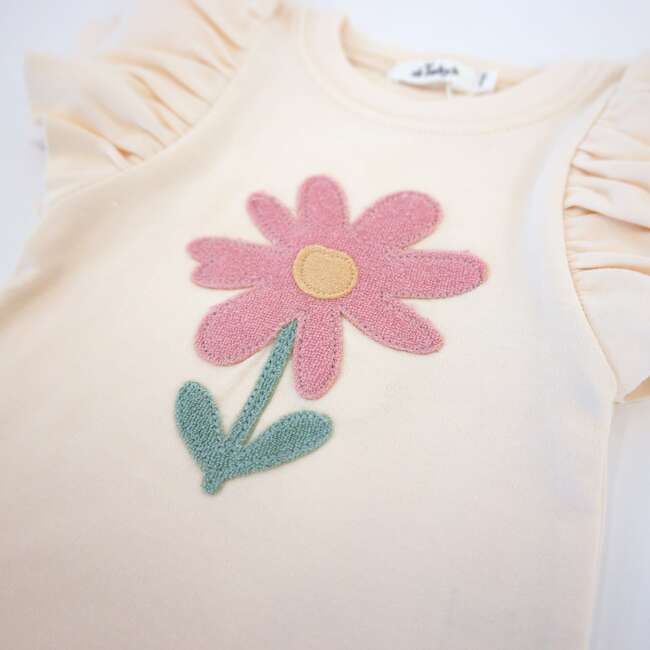 Blush Daisy Terry Applique Tee Tushie Set, Blush - Mixed Apparel Set - 3