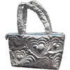 SILVER SHINING HEART PUFFY OVERNIGHT BAG - Bags - 1 - thumbnail