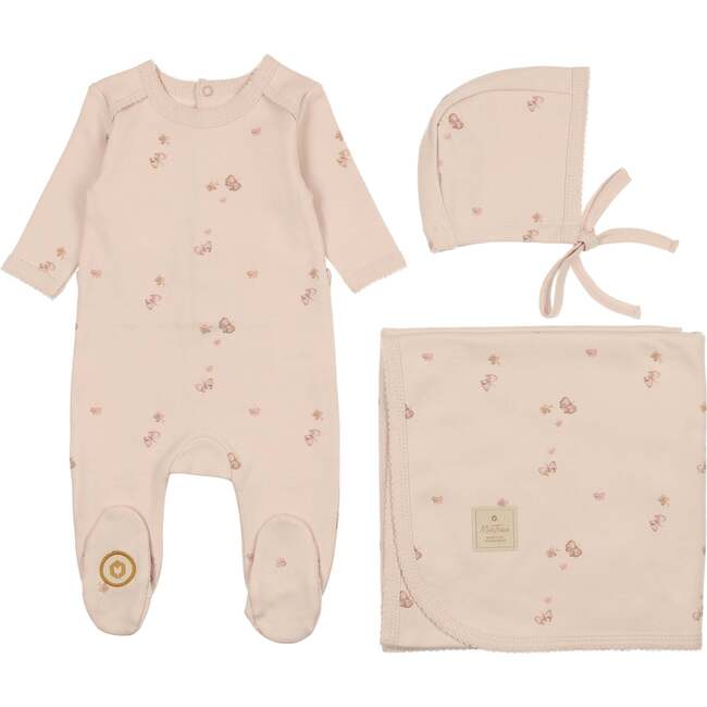 Butterfly Bliss Layette Set, Barely Pink