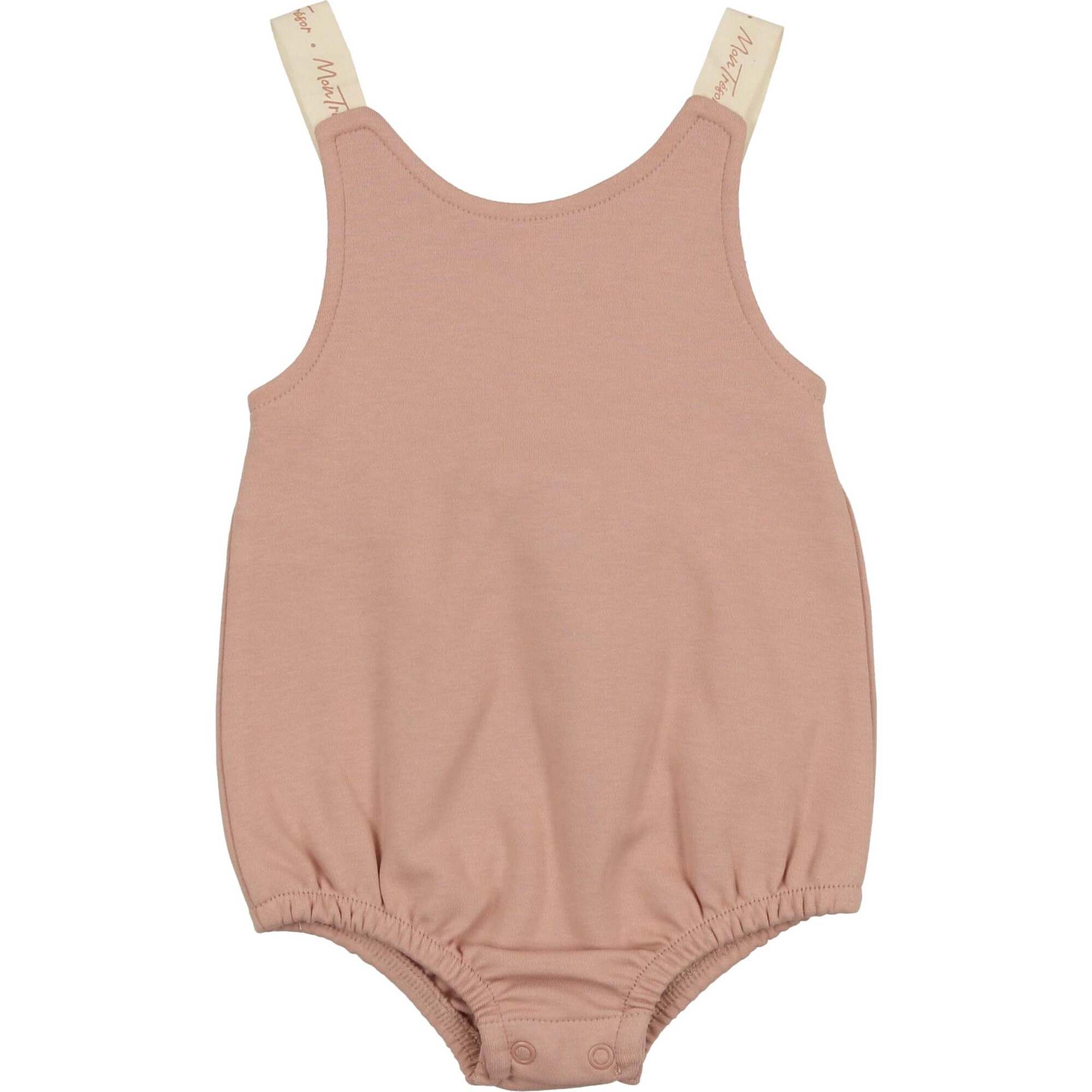 Ribboned Romper, Misty Rose - Rompers - 1