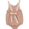 Ribboned Romper, Misty Rose - Rompers - 2
