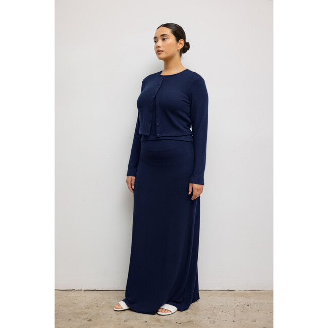 Women's Lauren Full Sleeve Crop Cardigan II, Navy - Cardigans - 4