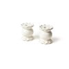 Signature White Small Knob Candle Holder with Ruffle, Set of 2 - Candle Holders - 1 - thumbnail