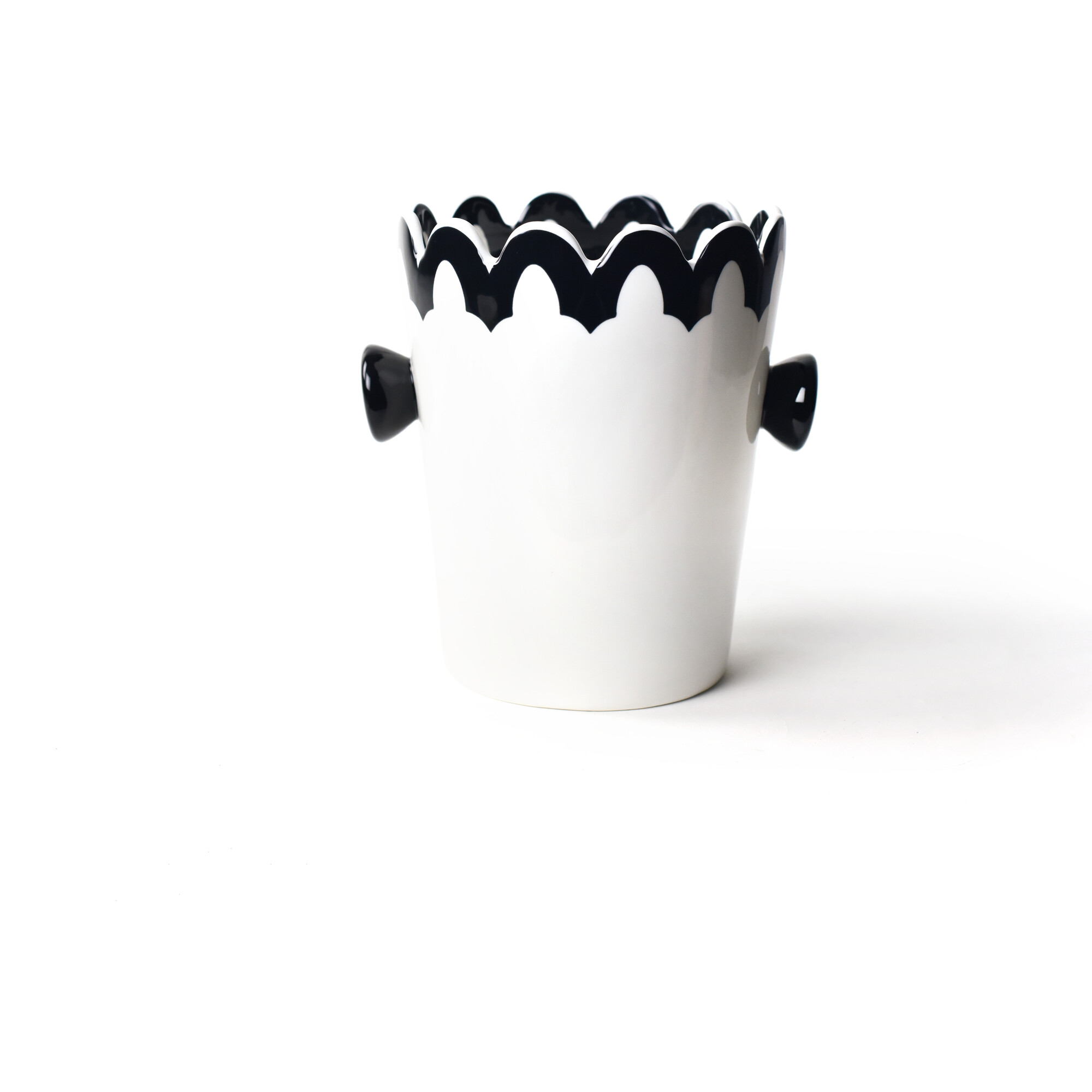 Black Arabesque Scallop Ice Bucket - Tabletop - 1