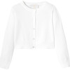 Girl Short Cardigan, White - Cardigans - 1 - thumbnail
